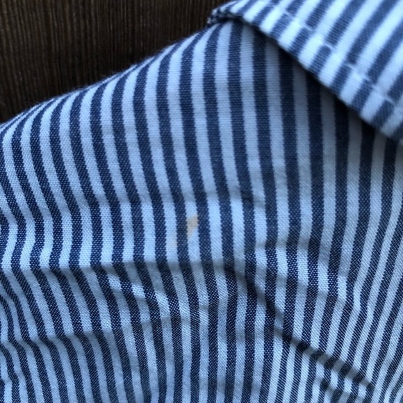 Cloth & Stone blue button down striped top S - Picture 4 of 4